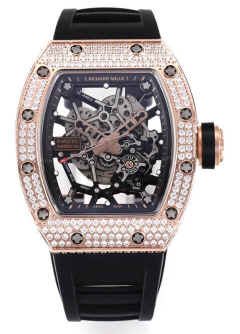 Buying Richard Mille RM035 Rafael Nadal Rose Gold & Diamond replica watch